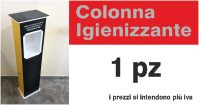 Colonna per dispenser igienizzante 30 x 20 x h130 realizzata in forex a richiest