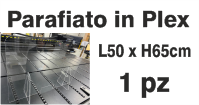 Parafiato f.to 50x65 in Plexiglass trasparente da 5mm con piedini da 8mm 