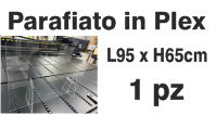 Parafiato f.to 95x65 in Plexiglass trasparente da 5mm con piedini da 8mm 