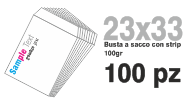 Busta 23x33 con strip stampa 4/0 