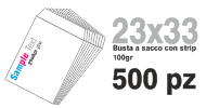 Busta 23x33 con strip stampa 4/0