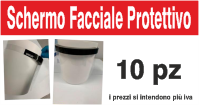 Schermo facciale protettivo realizzato in Pvc 200micron certificato, corrispondente al regolamento e direttive per il contatto con alimenti. E' composto da una morbida schiuma con punti di attacco e dotata di fascia antisudore frontale. 